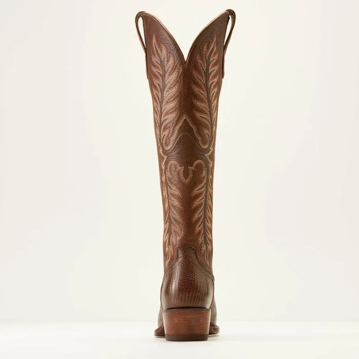 Women Western Boots Ariat Sterling Margot StretchFit Western Boot Gilded Ring Lizardvelvet Chocolate