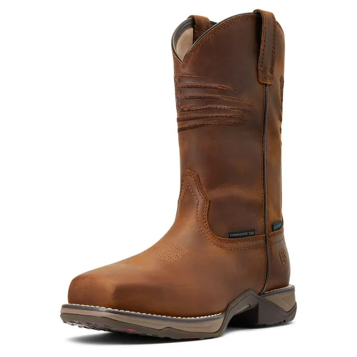 Women Work Boots and Shoes Ariat Anthem Patriot Waterproof Composite Toe Work Boot Distressed Brown Women Work Boots and Shoes Ariat Anthem Patriot Waterproof Composite Toe Work Boot Distressed Brown