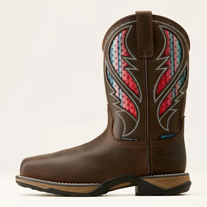 Women Work Boots and Shoes Ariat Anthem VentTEK Waterproof Composite Toe Work Boot Dark Chocolateserape