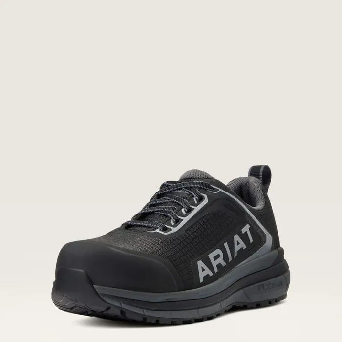 Women Work Boots and Shoes Ariat Outpace Composite Toe Safety Shoe Black