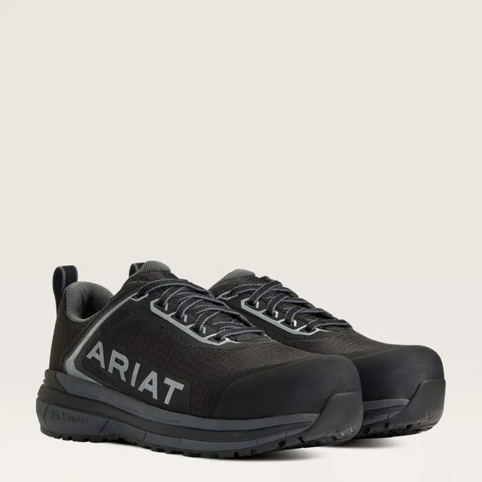 Women Work Boots and Shoes Ariat Outpace Composite Toe Safety Shoe Black