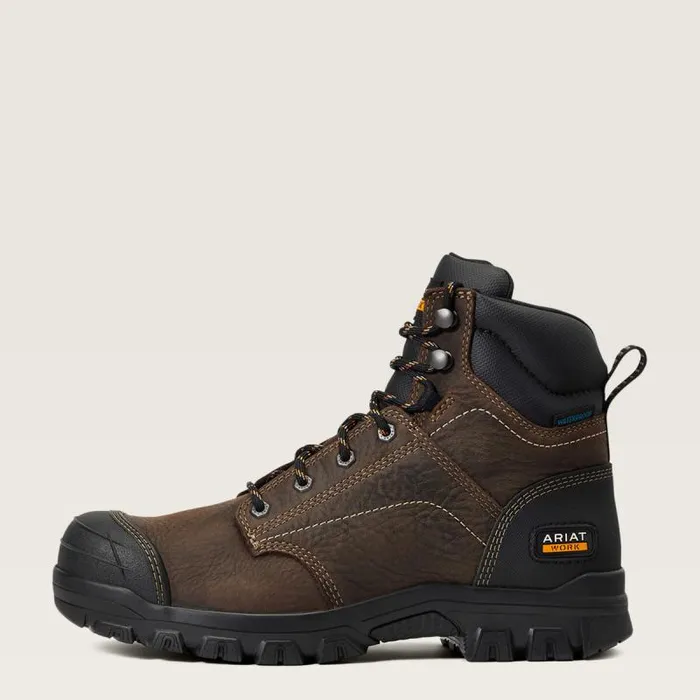 Women Work Boots and Shoes Ariat Treadfast 6034 Waterproof Work Boot Dark Brown