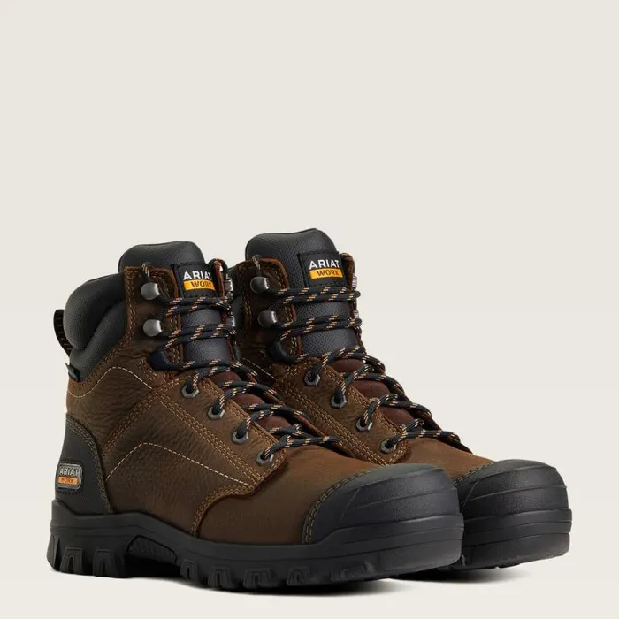Women Work Boots and Shoes Ariat Treadfast 6034 Waterproof Work Boot Dark Brown