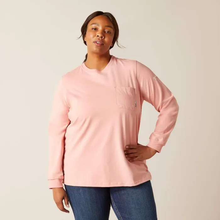 Women Workwear Ariat FR American Rose TShirt Mauveglow Women Workwear Ariat FR American Rose TShirt Mauveglow
