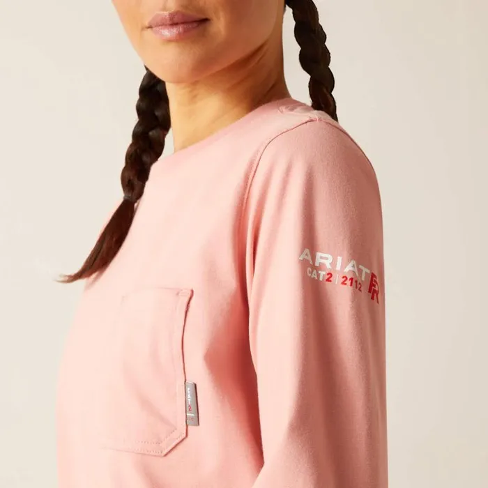 Women Workwear Ariat FR American Rose TShirt Mauveglow Women Workwear Ariat FR American Rose TShirt Mauveglow