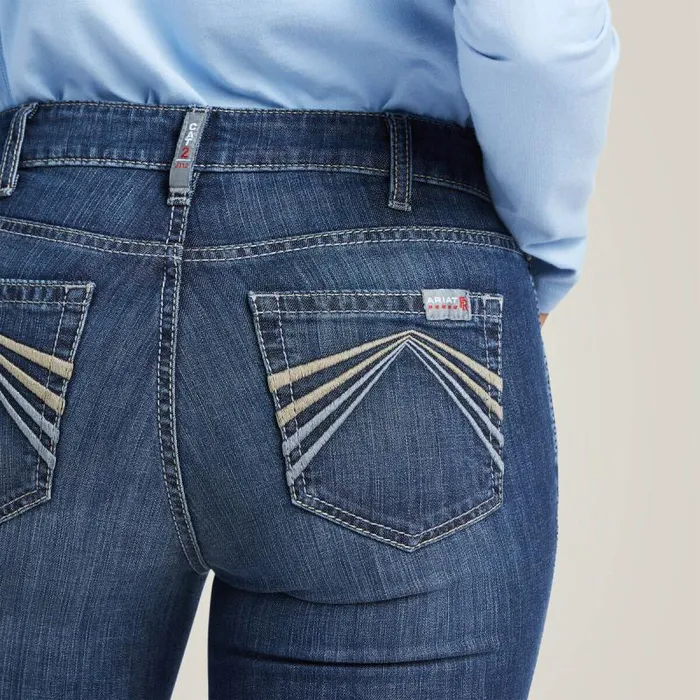 Women Workwear Ariat FR Perfect Rise DuraStretch Avelynn Slim Leg Jean Madera Women Workwear Ariat FR Perfect Rise DuraStretch Avelynn Slim Leg Jean Madera