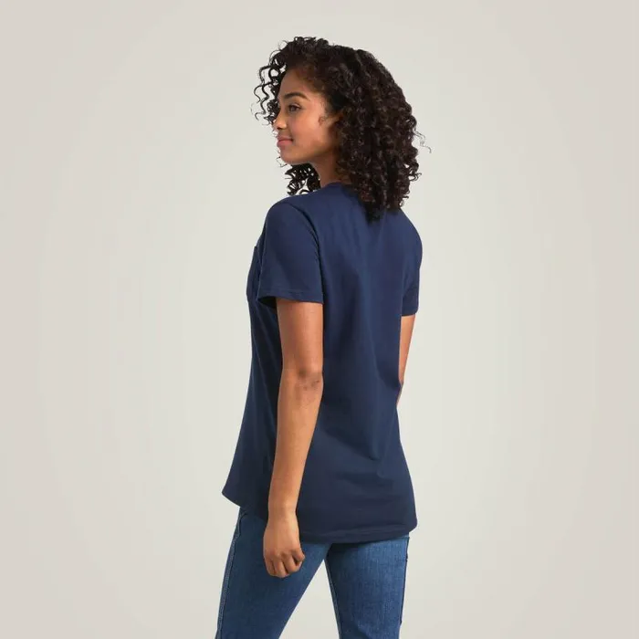 Women Workwear Ariat Rebar Cotton Strong Navy Eclipse Women Workwear Ariat Rebar Cotton Strong Navy Eclipse