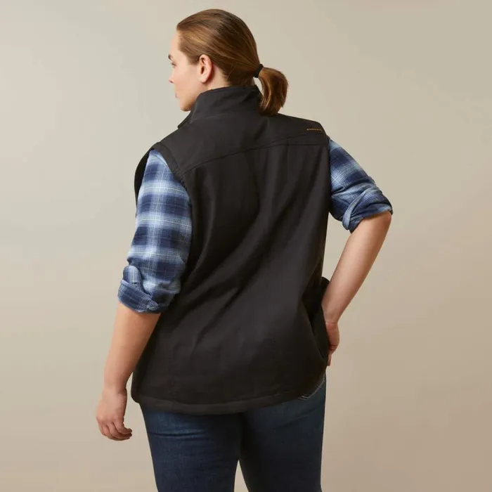 Women Workwear Ariat Rebar DuraCanvas Insulated Vest Black Women Workwear Ariat Rebar DuraCanvas Insulated Vest Black