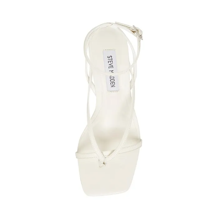Womens Alaina Bone Leather Steve Madden Sandals