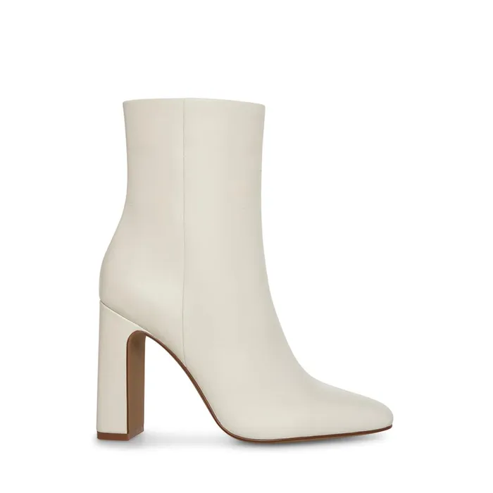 Womens Allison Bone Leather Steve Madden Boots and Booties