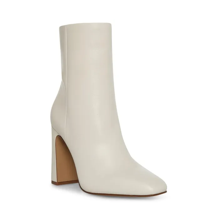 Womens Allison Bone Leather Steve Madden Boots and Booties