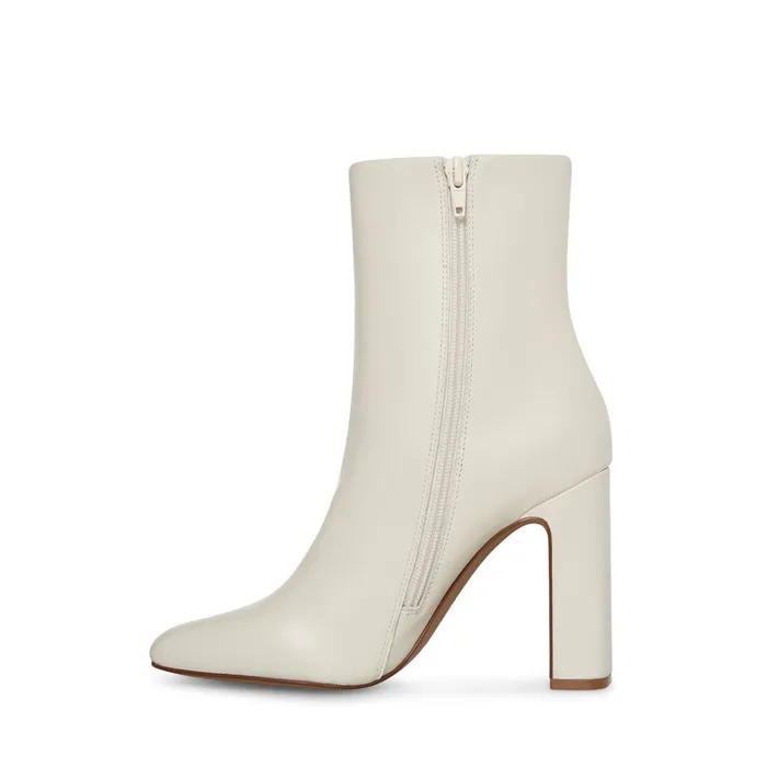 Womens Allison Bone Leather Steve Madden Boots and Booties