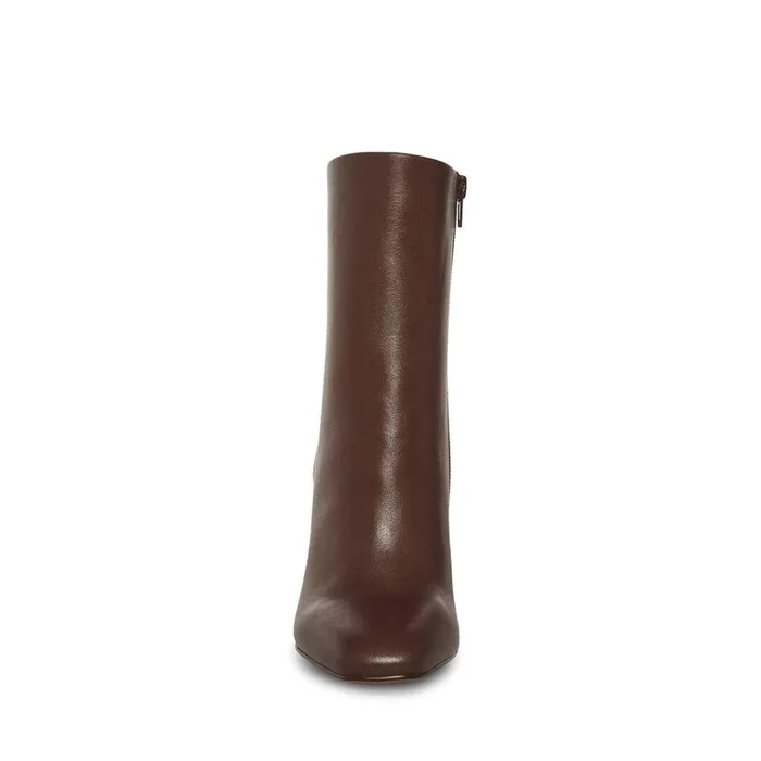 Womens Allison Brown Leather Steve Madden Boots and Booties