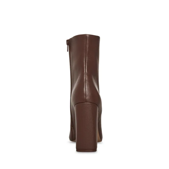 Womens Allison Brown Leather Steve Madden Boots and Booties
