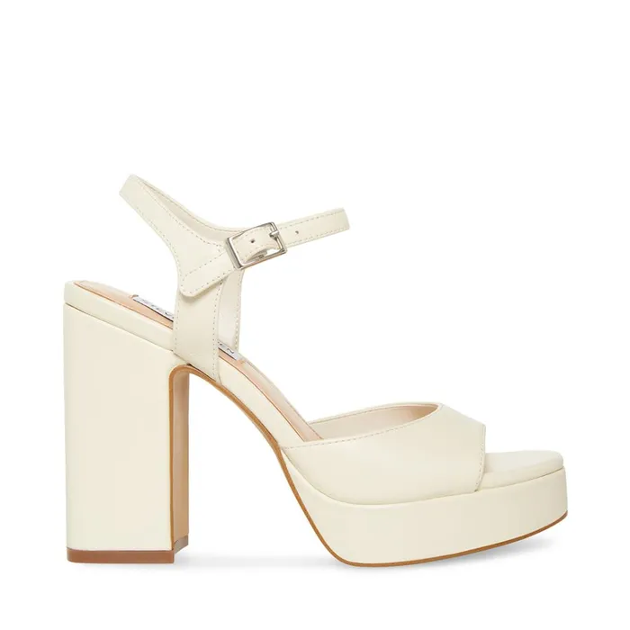 Womens Amy Bone Leather Steve Madden Heels