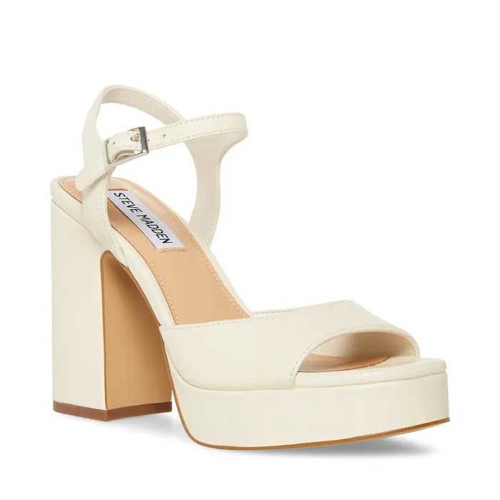 Womens Amy Bone Leather Steve Madden Heels