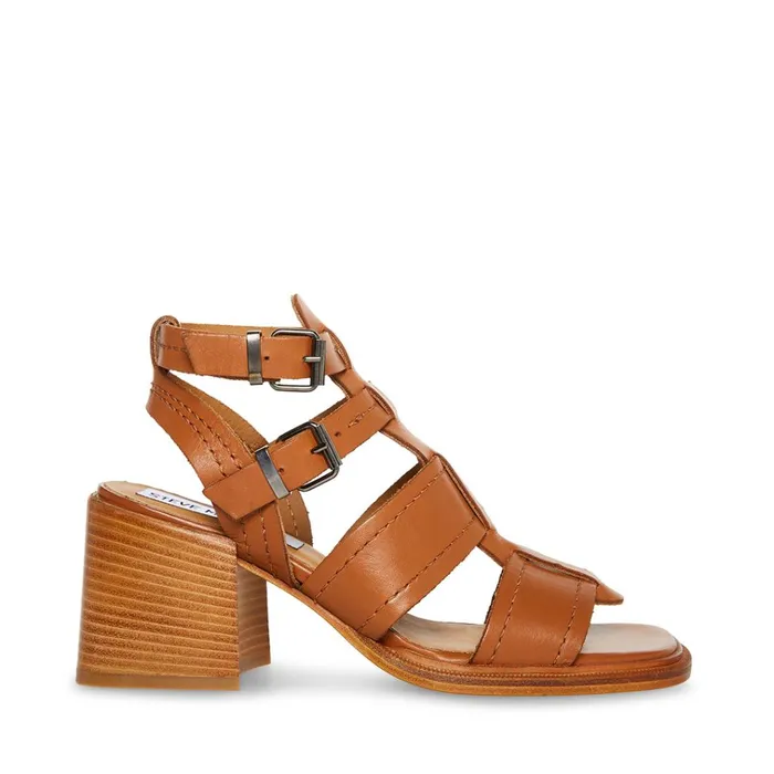 Womens Angelene Tan Leather Steve Madden Sandals