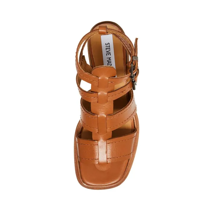 Womens Angelene Tan Leather Steve Madden Sandals