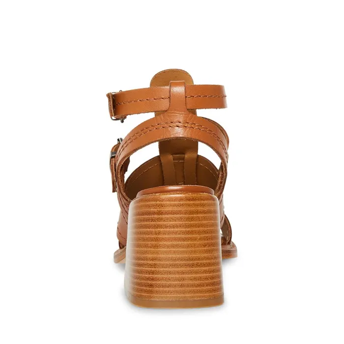 Womens Angelene Tan Leather Steve Madden Sandals