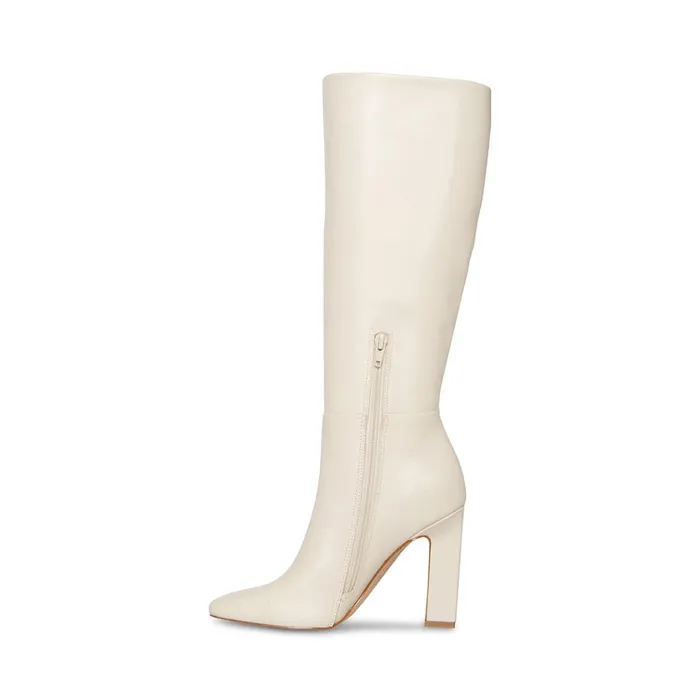 Womens Archers Bone Leather Steve Madden Boots and Booties