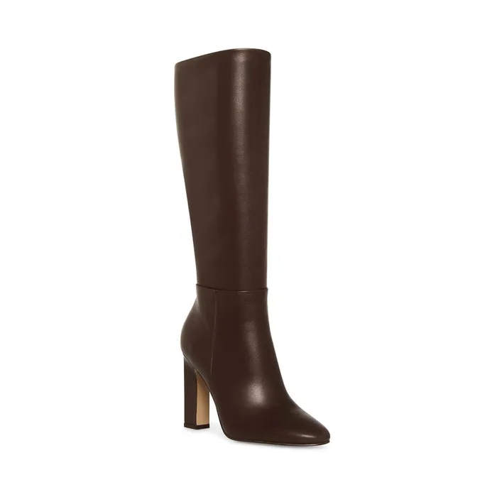 Womens Archers Brown Leather Steve Madden Boots and Booties