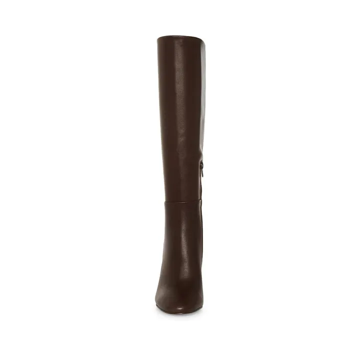 Womens Archers Brown Leather Steve Madden Boots and Booties