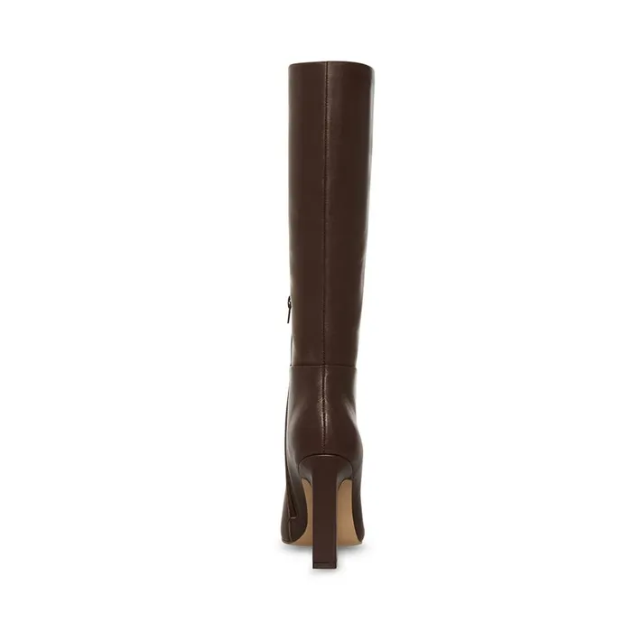 Womens Archers Brown Leather Steve Madden Boots and Booties
