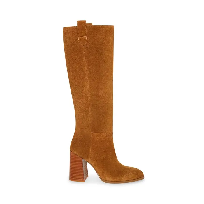 Womens Autumn Chestnut Suede Steve Madden Boots and Booties