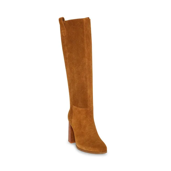 Womens Autumn Chestnut Suede Steve Madden Boots and Booties