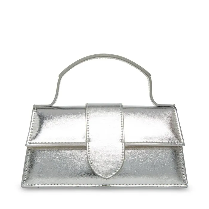 Womens Barlan Silver Metallic Steve Madden Mini Bags