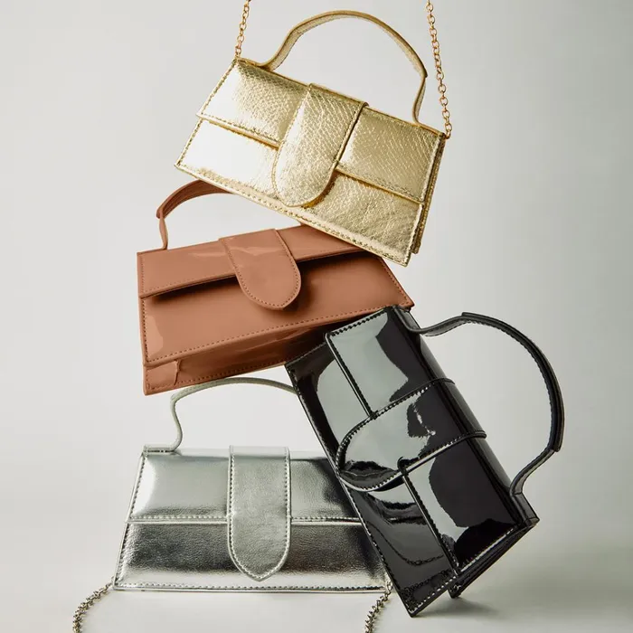 Womens Barlan Silver Metallic Steve Madden Mini Bags