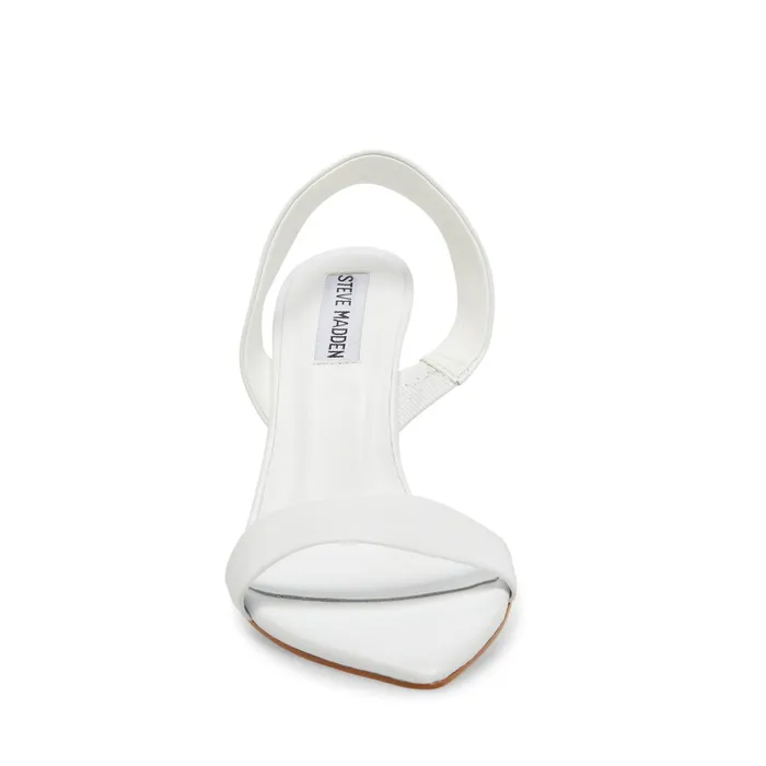Womens Batali White Leather Steve Madden Heels