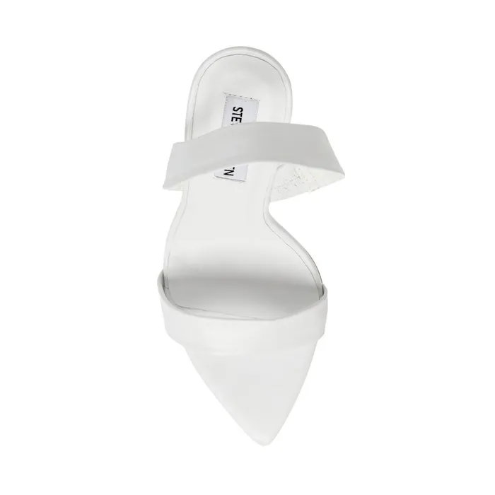 Womens Batali White Leather Steve Madden Heels