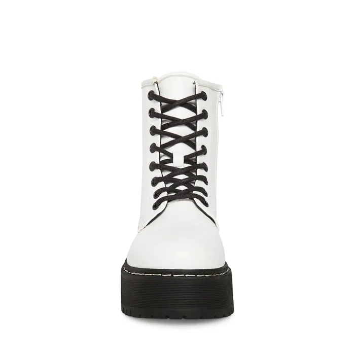 Womens Bettyy WhiteBlack Steve Madden Boots and Booties