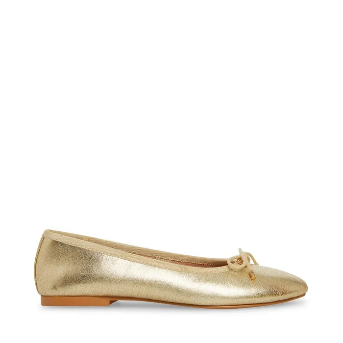 Womens Blossoms Gold Steve Madden Loafers and Flats