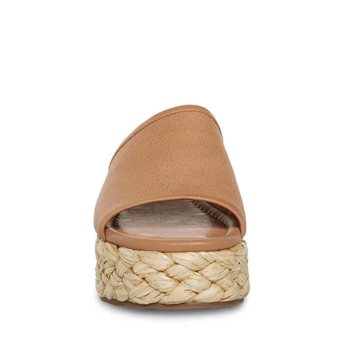 Womens Braiden Tan Leather Steve Madden Sandals