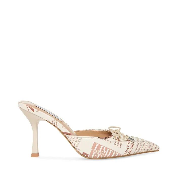 Womens Brianne Newspaper Print Steve Madden Heels