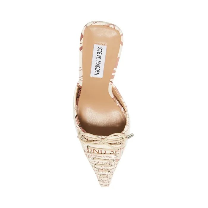 Womens Brianne Newspaper Print Steve Madden Heels