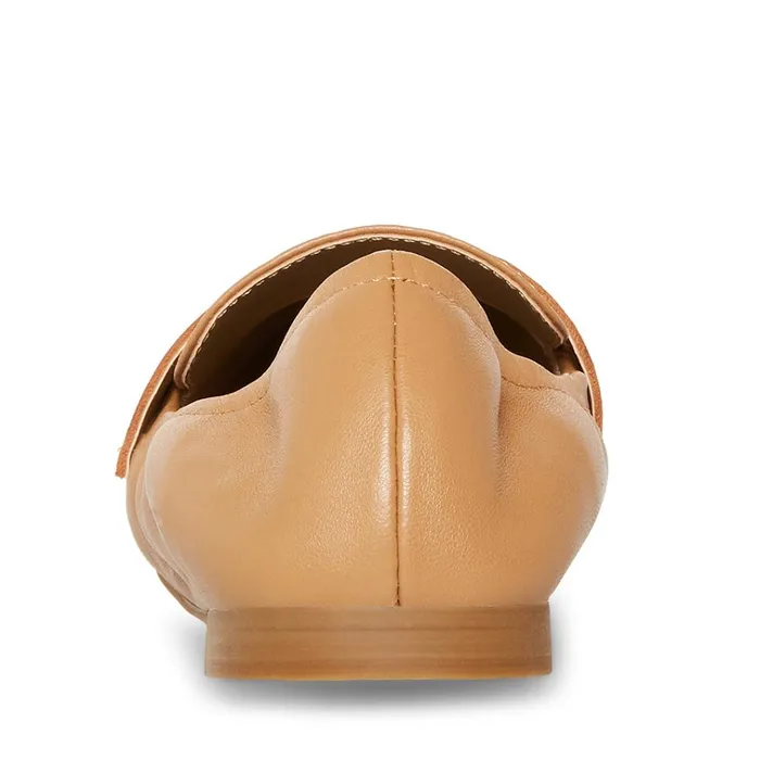 Womens Calver Tan Leather Steve Madden Loafers and Flats