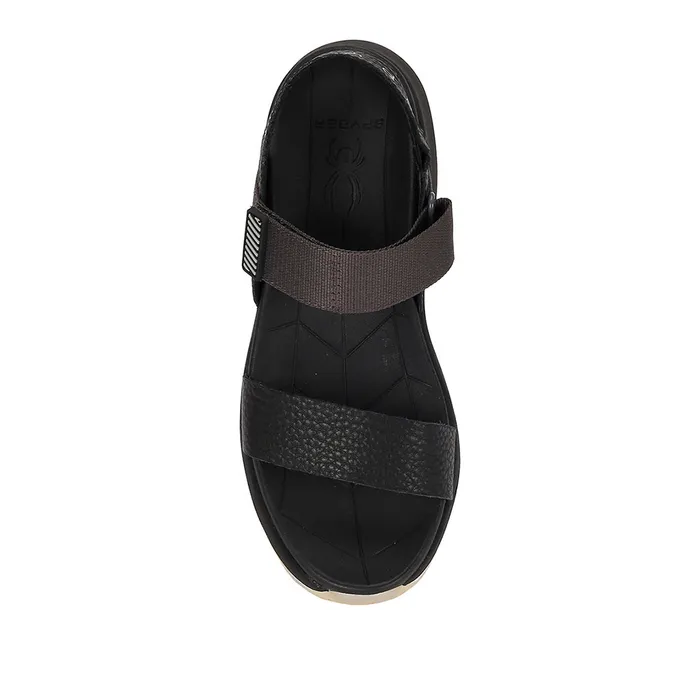 Womens Campie 8211 Black Spyder Sandals