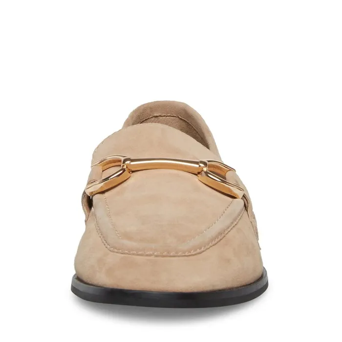 Womens Carrine Tan Suede Steve Madden Loafers and Flats