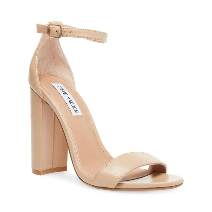 Womens Carrson Blush Leather Steve Madden Heels