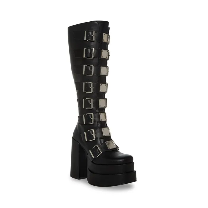 Womens Cassia Black Steve Madden Boots and Booties