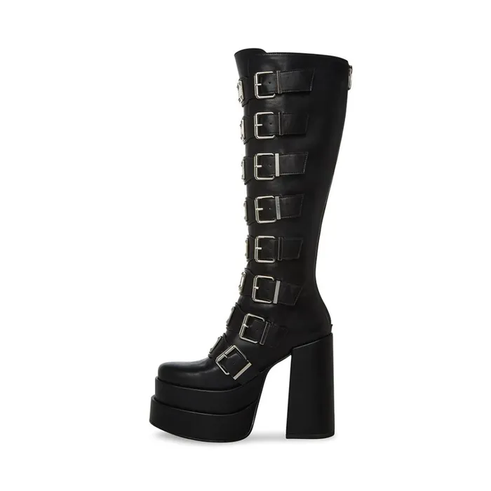 Womens Cassia Black Steve Madden Boots and Booties