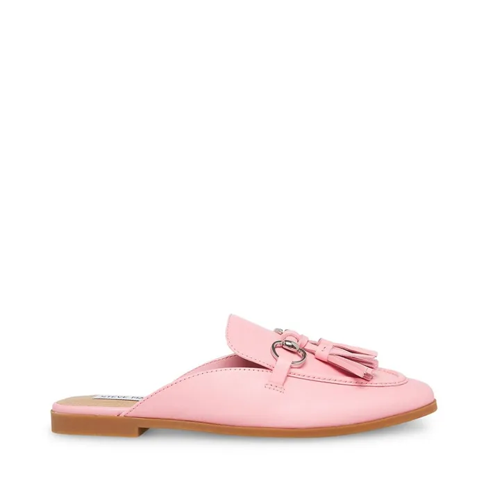 Womens Cayler Pink Leather Steve Madden Loafers and Flats