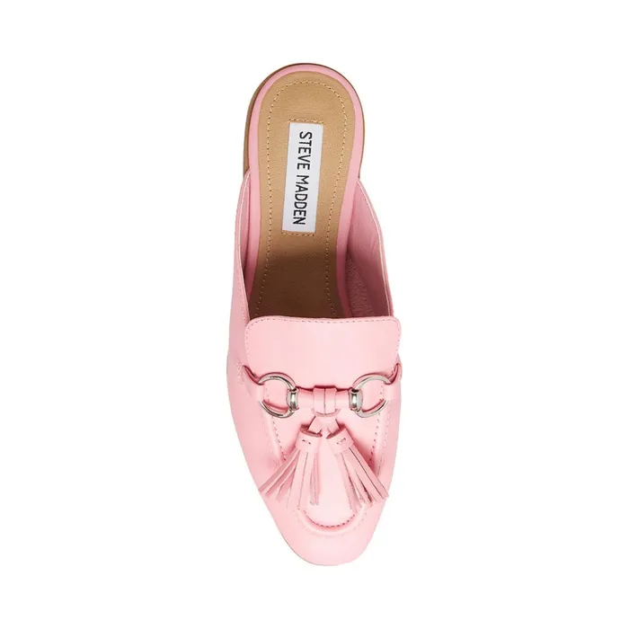 Womens Cayler Pink Leather Steve Madden Loafers and Flats