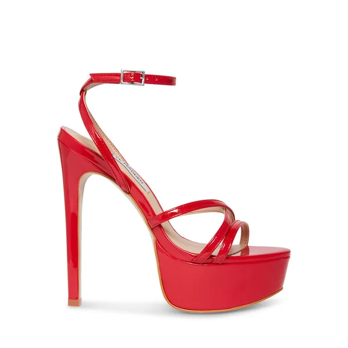Womens Celia Red Patent Steve Madden Heels