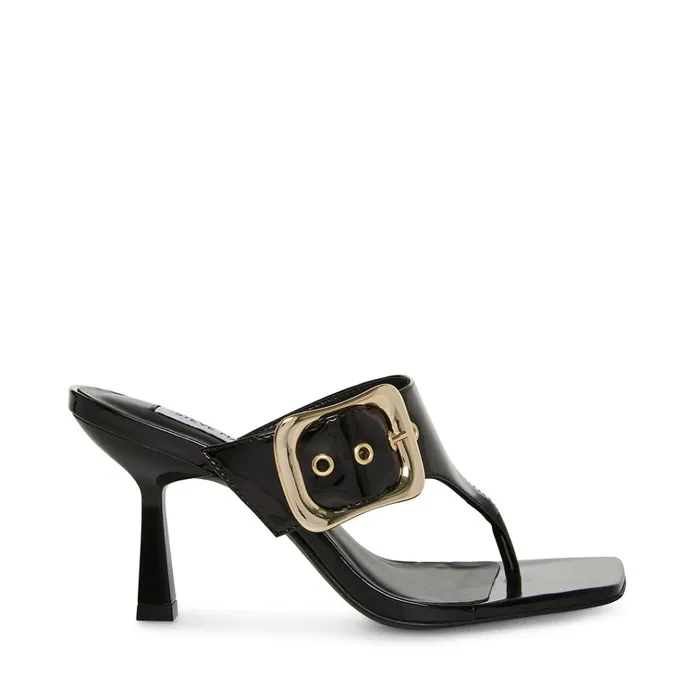 Womens Chelle Black Patent Steve Madden Heels