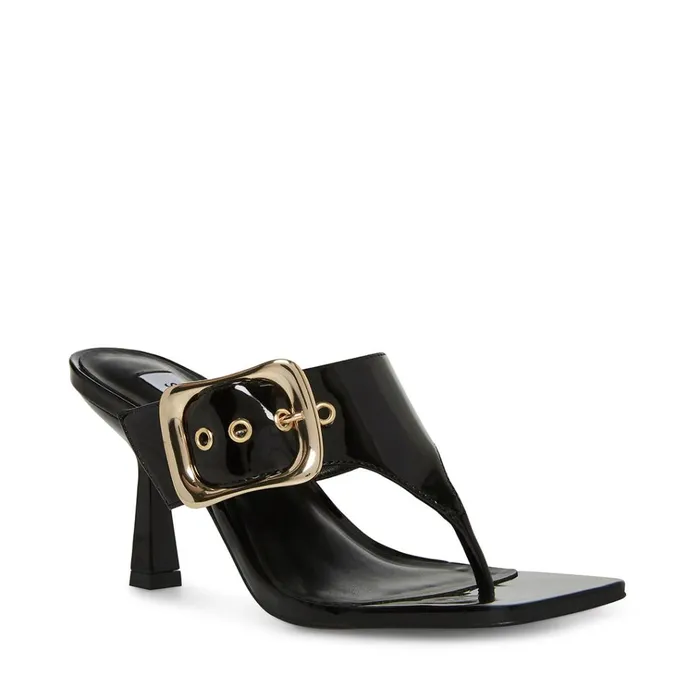 Womens Chelle Black Patent Steve Madden Heels