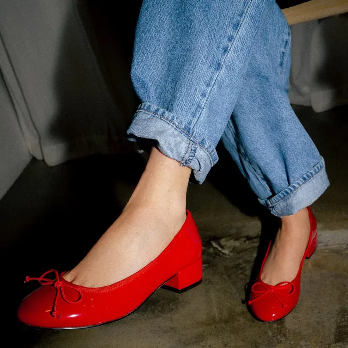 Womens Cherish Red Patent Steve Madden Heels